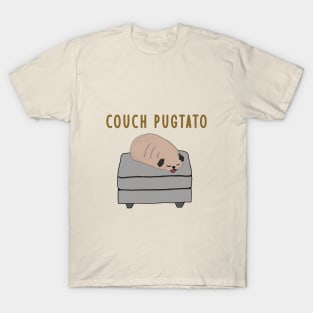 Couch Pugtato - Lazy Couch Potato Dog T-Shirt